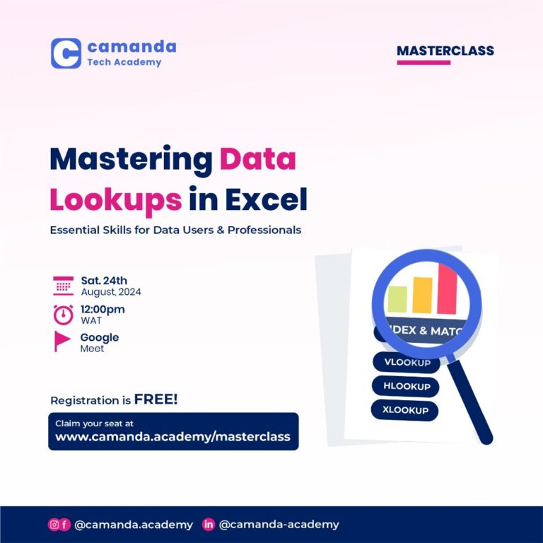 Mastering Data Lookups in Excel & Google Sheets – CAMANDA Masterclass