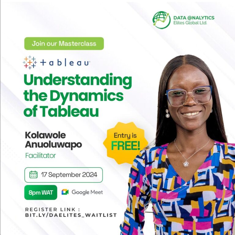 Understanding the Dynamics of Tableau — DAELites Masterclass