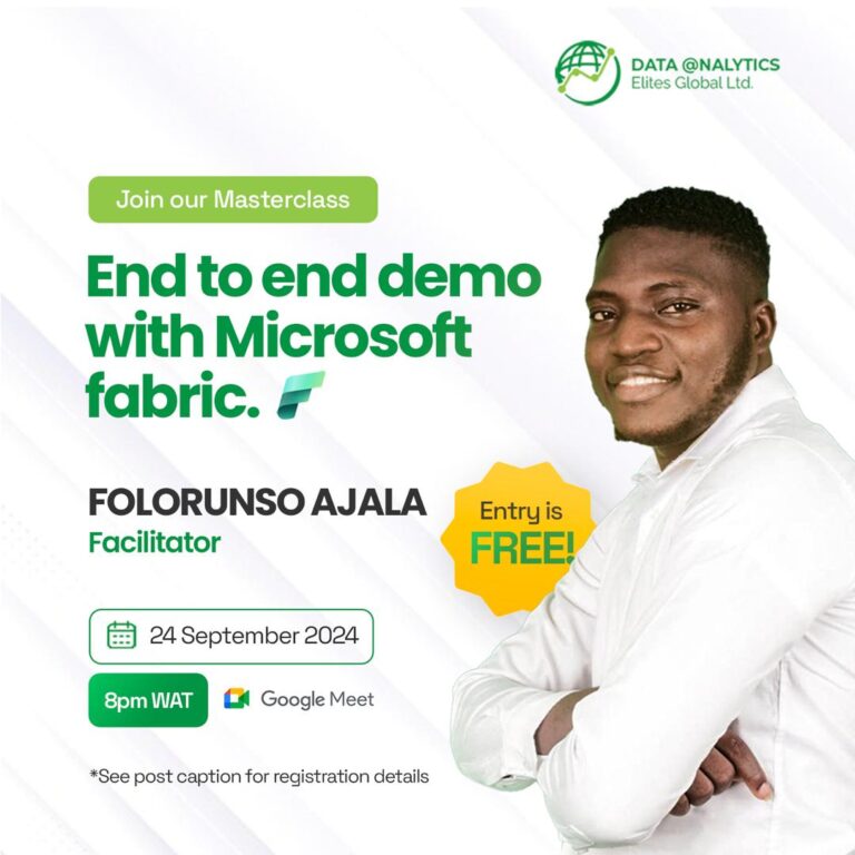 End to End Demo with Microsoft Fabric — DAELites Masterclass