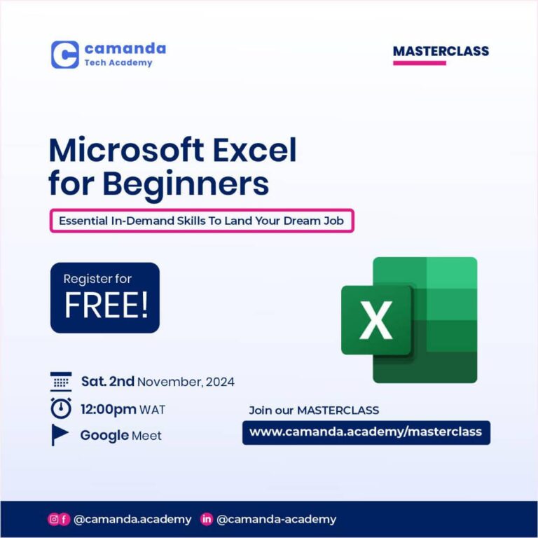 [MASTERCLASS] Microsoft Excel for Beginners – Essential In-Demand Skills To Land Your Dream Job